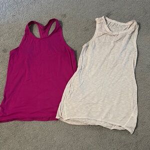 Athleta Women's Sleeveless Tops - Pink and light pink Cream